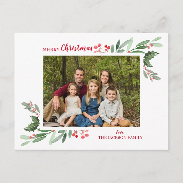 Tarjeta de fotos de Navidad, tarjeta de saludo de  (Anverso)