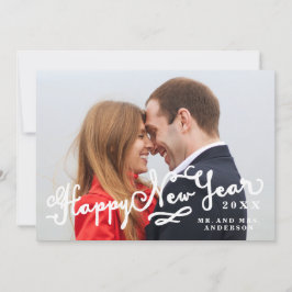 Tarjeta de fotos de recién casados con guión de fe