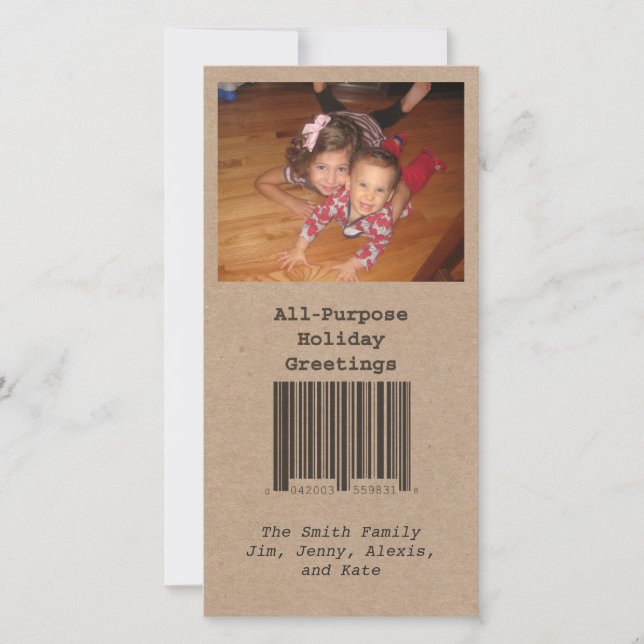 Tarjeta de fotos de vacaciones para todo propósito (Anverso)