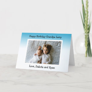 Tarjeta de fotos del abuelo de cumpleaños feliz