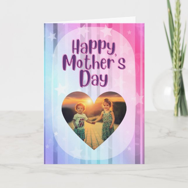 Tarjeta de fotos del Día de la Madre Feliz (Anverso)