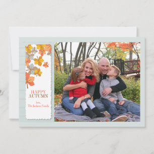 Tarjeta de fotos del otoño feliz