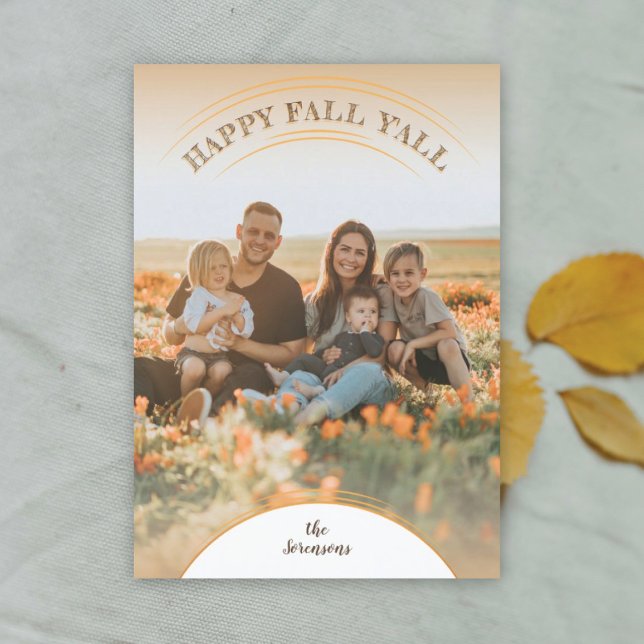 Tarjeta de fotos Happy Fall Yall (Subido por el creador)