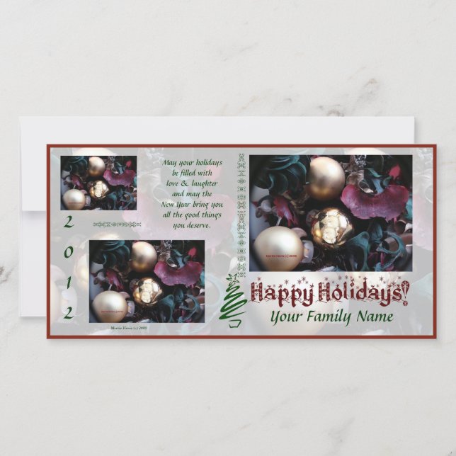 Tarjeta de fotos Happy Holidays Photo Card (3) - U (Anverso)