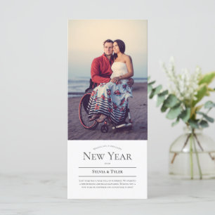 Tarjeta de fotos minimalistas para años nuevos