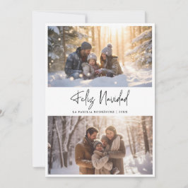 Tarjeta de fotos navideña de Budget Feliz Navidad