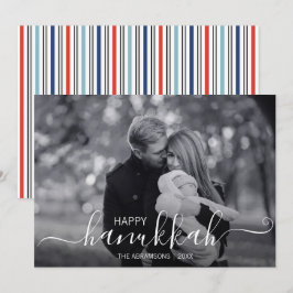 Tarjeta de fotos navideña feliz Hanukkah