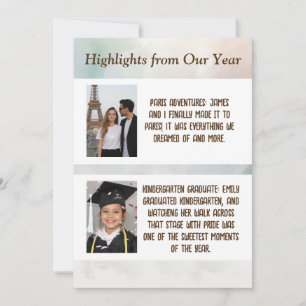 Tarjeta de Fotos Personalizadas de Año Nuevo y Fes
