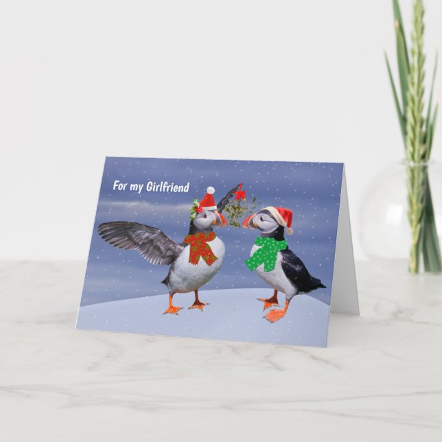 Tarjeta de frailecillos festivos NOVIA (Anverso)