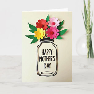 Tarjeta de frasco del Día de la Madre dulce