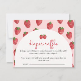 Tarjeta de fresa Baby Shower Diaper Raffle