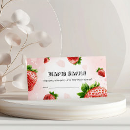 Tarjeta de fresa Baby Shower Diaper Raffle