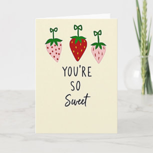 Tarjeta de Fresa Tan Dulce