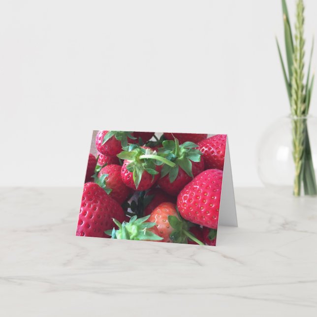 Tarjeta de fresas dulces (Anverso)