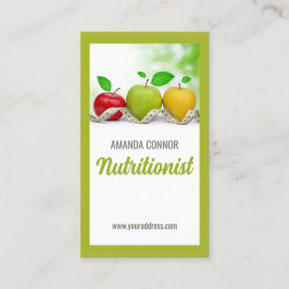 Tarjeta de fruta Apple Nutritionist Nutrition Coac