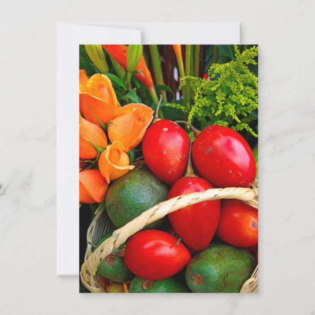 Tarjeta de fruta tropical (Anverso)