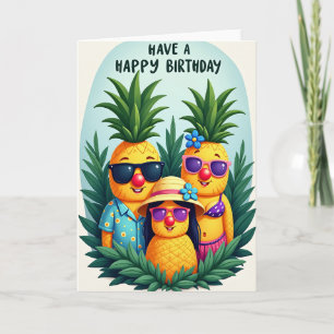 Tarjeta de Fruta Tropical Alegre