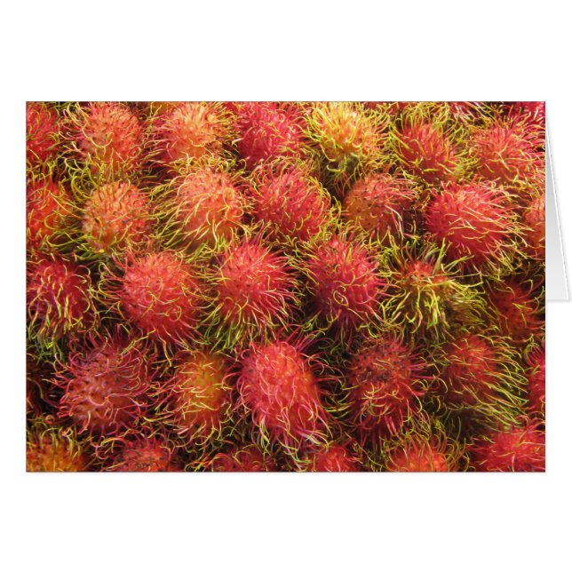 Tarjeta de fruta tropical de Rambutan (Anverso (Horizontal))