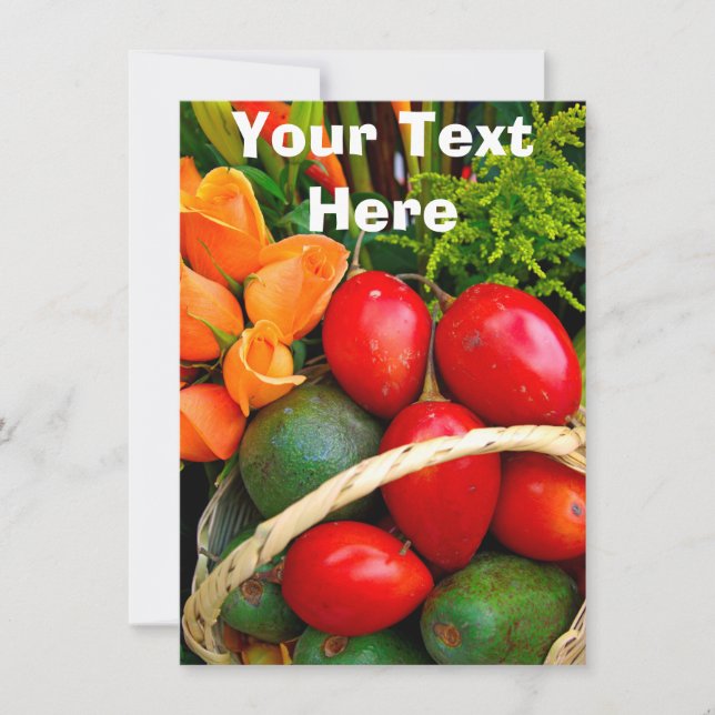 Tarjeta de fruta tropical personalizable (Anverso)