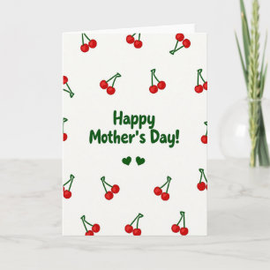 Tarjeta de frutas del dulce día de la madre