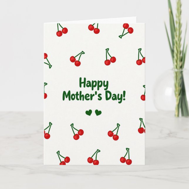 Tarjeta de frutas del dulce día de la madre (Anverso)