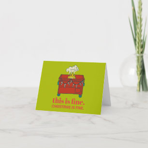 Tarjeta de fuego del basurero de vacaciones - "Fin