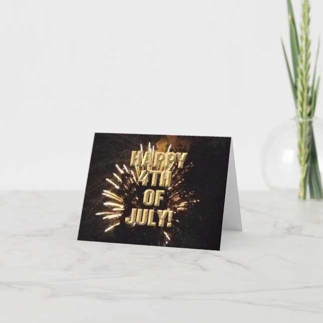 Tarjeta de fuegos artificiales 10 4 de julio (Anverso)