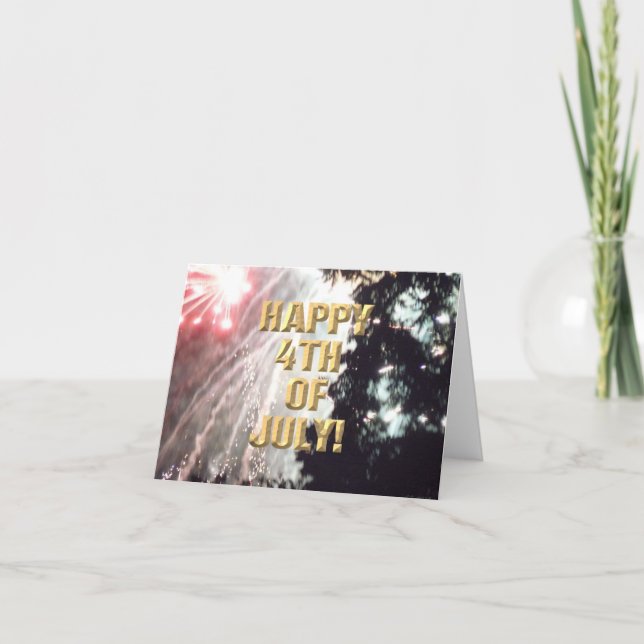 Tarjeta de fuegos artificiales 14 4 de julio (Anverso)