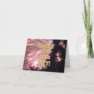 Tarjeta de fuegos artificiales 17 4 de julio
