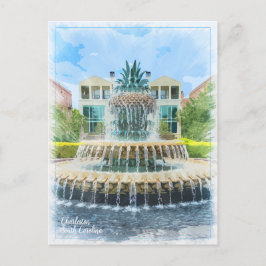 Tarjeta de fuente Charleston SC Pineapple