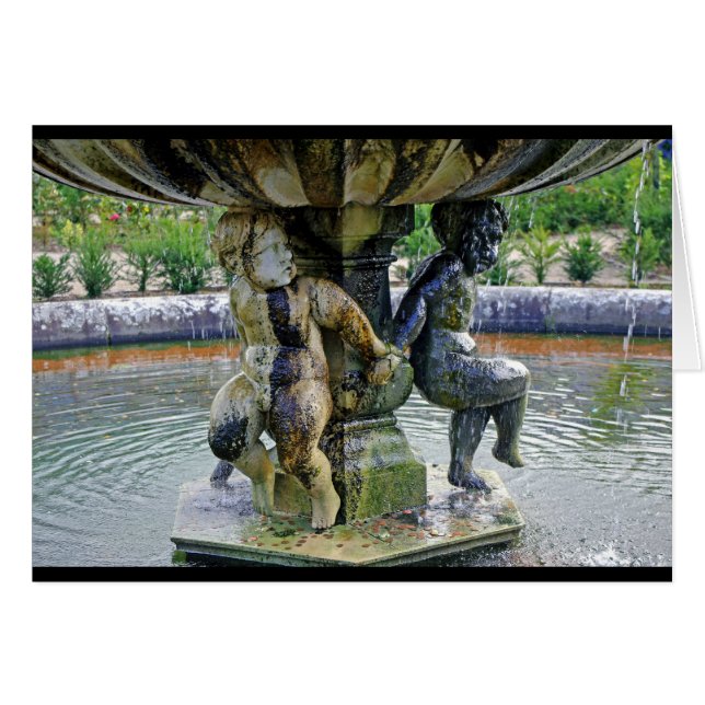 tarjeta de fuente de agua cherub (Anverso (Horizontal))