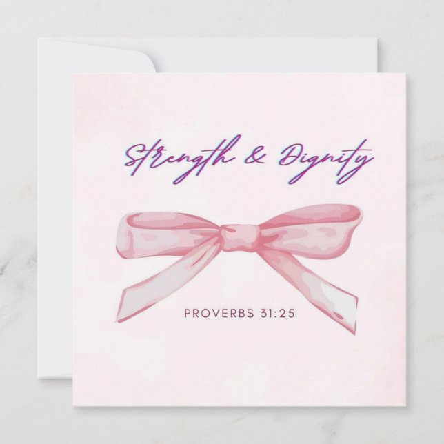 Tarjeta de fuerza y dignidad / postal Coquette (Anverso)