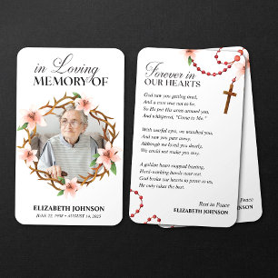 Tarjeta de Funeral Memorial Por Siempre en Nuestro