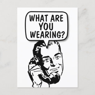 TARJETA DE FUNNY RETRO MAN 'HABLANDO SUCIO'