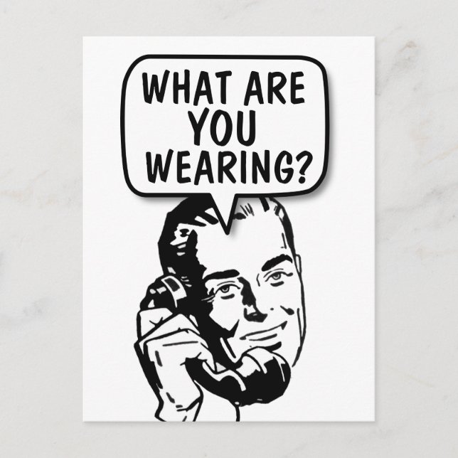 TARJETA DE FUNNY RETRO MAN 'HABLANDO SUCIO' (Anverso)