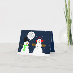 TARJETA DE FUNNY SNOWMAN NAVIDADES