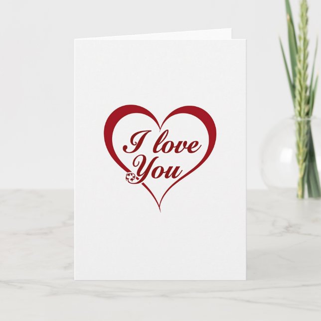 Tarjeta de Fútbol Corazón Te Amo (Anverso)