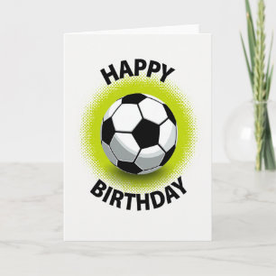 Tarjeta de Fútbol de Cumpleaños con Estallido