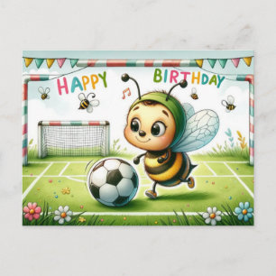 Tarjeta de fútbol de cumpleaños preciosa - Lindo