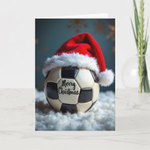 Tarjeta de Fútbol de Navidad Feliz