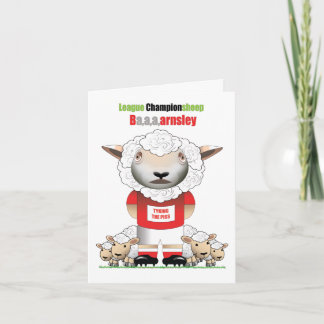 Tarjeta de fútbol divertida Ba, a, arnsley (Barnsl