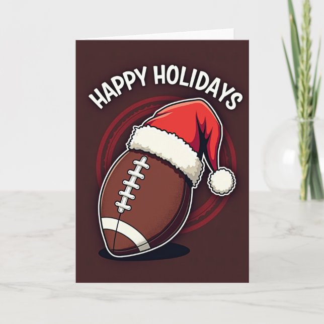Tarjeta de Fútbol Felices Fiestas (Anverso)