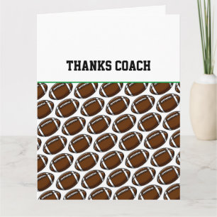 Tarjeta de fútbol gracias entrenador