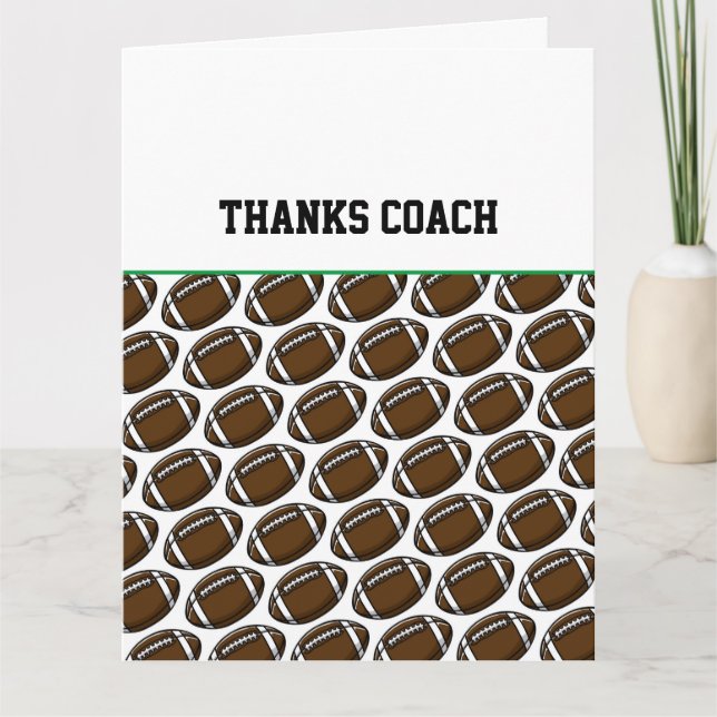 Tarjeta de Fútbol Gracias Entrenador Eres el Mejor (Anverso)