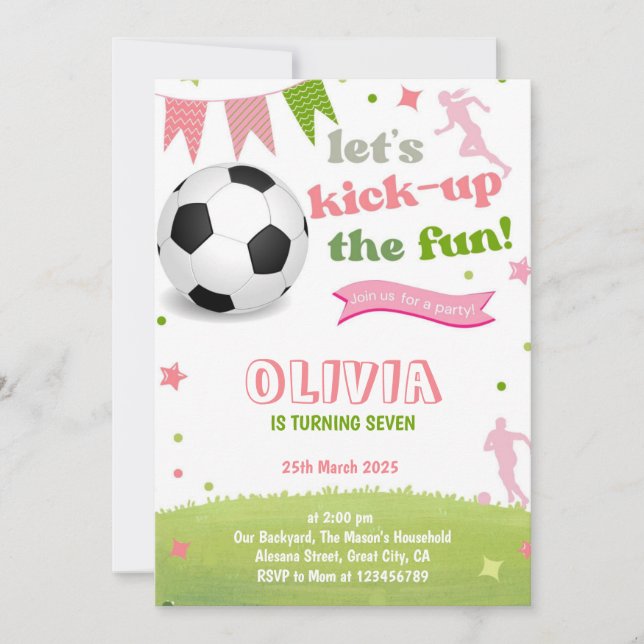 Tarjeta de Fútbol Invitación al cumpleaños del Chi (Anverso)