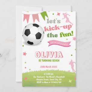 Tarjeta de Fútbol Invitación al cumpleaños del Chi