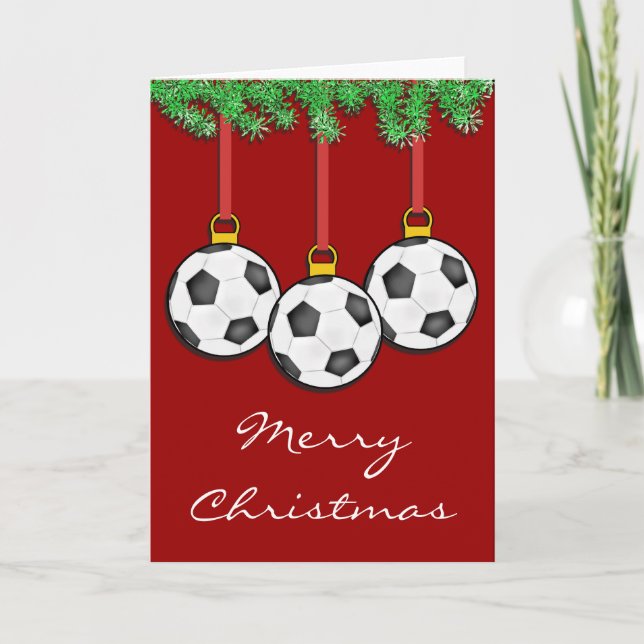 Tarjeta de fútbol para navidades (Anverso)