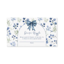 Tarjeta de gabinete Baby Shower Blueberry Berry Sw