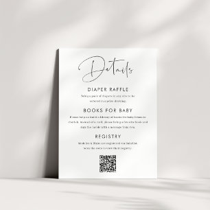 Tarjeta de gabinete Baby Shower con script mínimo