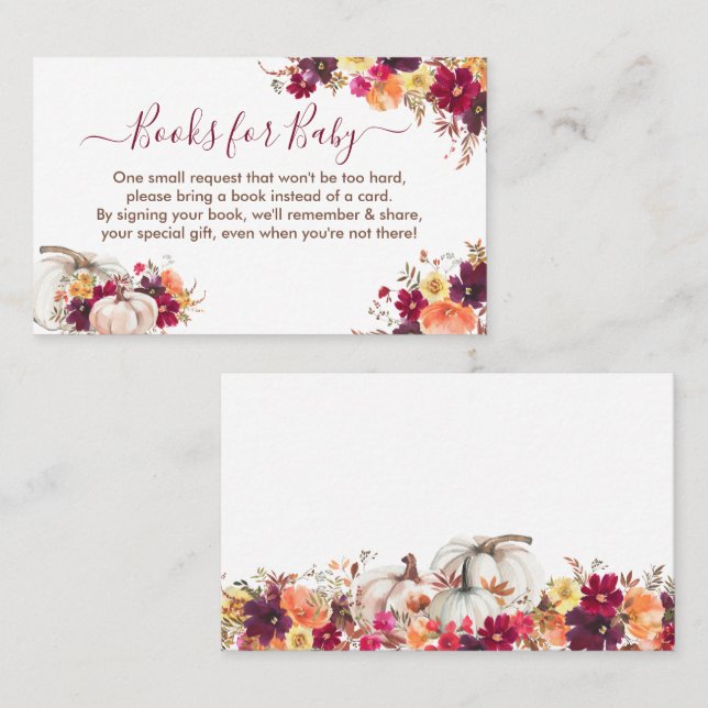 Tarjeta de gabinete Baby Shower de solicitud de li (Anverso / Reverso)